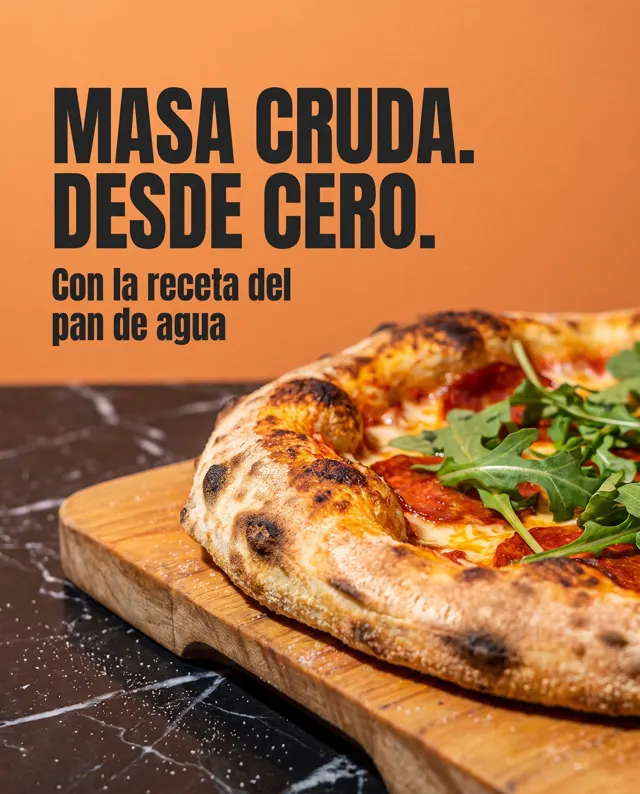 Masa cruda, desde cero, con la receta del pan de agua
